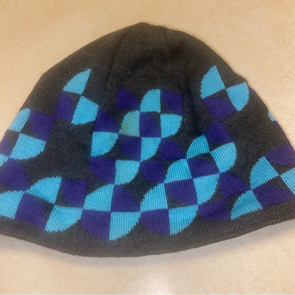 Patagonia Hat Beanie Kids Large Boys Girls Geometric Winter Ski Skiing Outdoor